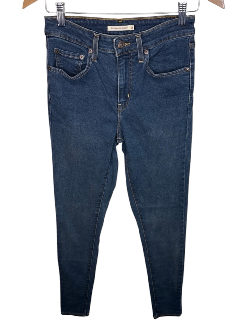 Levi's 721 High Rise Skinny Medium Wash Denim Jeans Women Size 28